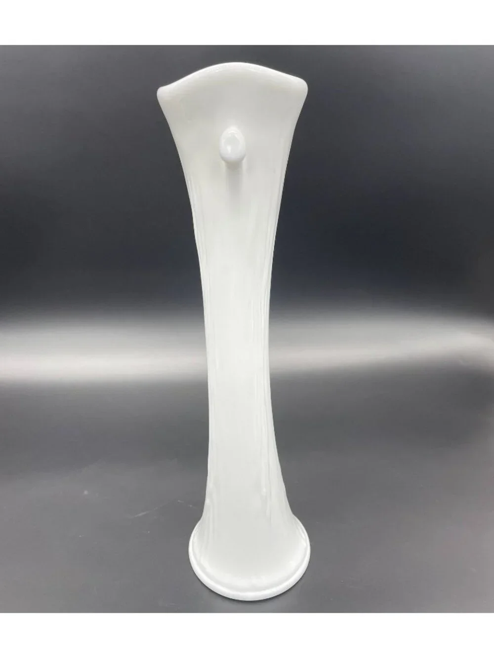 Vintage Swung Vase Tree Branch Milk Glass Stretch Imperial USA Mid Century Retro